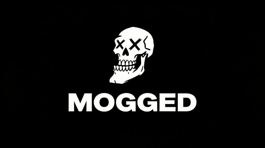 MOGGED skull and wordmark